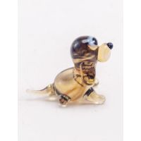Glass Little Spaniel Doggy in Glass Figurines Miniature Figurines category