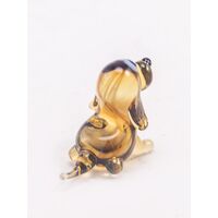 Glass Little Spaniel Doggy in Glass Figurines Miniature Figurines category