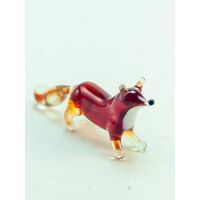 Red Fox Mini Figurine in Glass Figurines Miniature Figurines category
