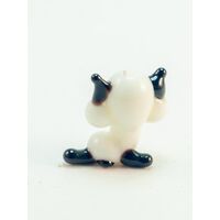 White Siamese Cat in Glass Figurines Miniature Figurines category