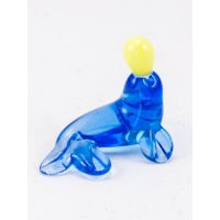 Tiny Glass Figurine Seal with Ball in Glass Figurines Miniature Figurines category