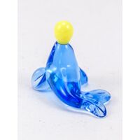 Tiny Glass Figurine Seal with Ball in Glass Figurines Miniature Figurines category