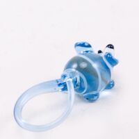 Glass Blue Mouse in Glass Figurines Miniature Figurines category