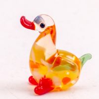 Yellow Duck Mini Figurine in Glass Figurines Miniature Figurines category
