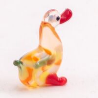 Yellow Duck Mini Figurine in Glass Figurines Miniature Figurines category