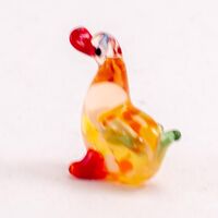 Yellow Duck Mini Figurine in Glass Figurines Miniature Figurines category