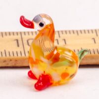Yellow Duck Mini Figurine in Glass Figurines Miniature Figurines category