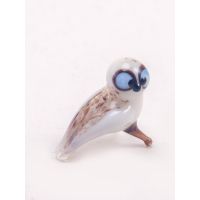 White Owl Glass Figurine in Glass Figurines Miniature Figurines category