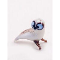 White Owl Glass Figurine in Glass Figurines Miniature Figurines category