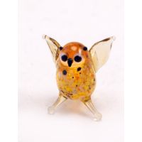 Brown Owl Glass Mini Figurine in Glass Figurines Miniature Figurines category