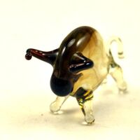 Bull Figurine in Glass Figurines Miniature Figurines category