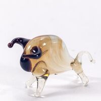 Bull Figurine in Glass Figurines Miniature Figurines category