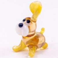 Doggy Glass Figurine in Glass Figurines Miniature Figurines category