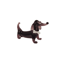 Glass dog figurines