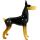Doberman Glass Figurine