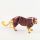 Glass Tiger Figurine Brown Color in Glass Figurines Wild  Animals category