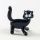 Glass Black Cat in Glass Figurines Miniature Figurines category