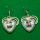 Finift Earrings Apple Blossom on Green in Finift Jewelry Earrings category