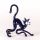 Black Hunting Cat in Glass Figurines Cats category