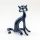 Glass Sitting Black Cat in Glass Figurines Cats category