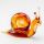 Glass Snail Brown in Glass Figurines Insects category