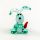 Glass Green Rabbit with Carrot in Glass Figurines Miniature Figurines category