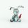 Glass Gray Rabbit with Carrot in Glass Figurines Miniature Figurines category