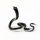Glass Black Snake in Glass Figurines Miniature Figurines category