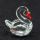 Transparent Swan Mini Figurine in Glass Figurines Miniature Figurines category