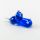Blue Hippo Mini Figurine in Glass Figurines Miniature Figurines category