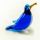 Glass Blue Royal Penguin Figurine in Glass Figurines Miniature Figurines category