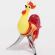 Glass Rosster Figurine