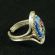 Enamel Ring Meeting Blue in Finift Jewelry Enamel Rings category
