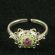 Enamel Ring Strawberries Green in Finift Jewelry Enamel Rings category