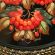 Zhostovo Tray Ash-Berries on Black in Home Decor Metal trays category