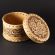 Round Box Floral Three Deasies in Birch Bark Crafts Jewelry Boxes category