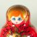Matryoshka Gold Leaves on Red in Nesting Dolls Flowers  category