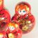 Matryoshka Gold Leaves on Red in Nesting Dolls Flowers  category