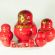 Matryoshka Gold Leaves on Red in Nesting Dolls Flowers  category