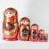 Nesting Doll Golden Leaves on Red in Nesting Dolls Flowers  category