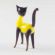 Glass Figurine Yellow Cat in Glass Figurines Cats category