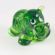 Green Hippo Figure in Glass Figurines Wild  Animals category