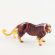 Glass Tiger Figurine Brown Color in Glass Figurines Wild  Animals category