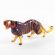 Glass Tiger Figurine Brown Color in Glass Figurines Wild  Animals category