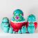 Matryoshka Wild Flowers on Green in Nesting Dolls Flowers  category