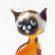Small Siamese Cat in Glass Figurines Cats category