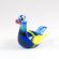 Glass Duck Blue Figure in Glass Figurines Birds category