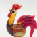Glass Rooster Figurine Brown in Glass Figurines Birds category