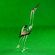Glass Stork Figure in Glass Figurines Birds category