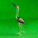 Glass Stork Figure in Glass Figurines Birds category